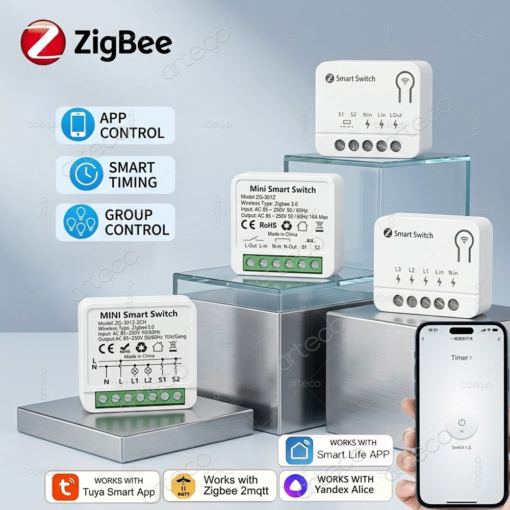 Smart Home Automation Diy - Module d'interrupteur intelligent Tuya Zigbee Mini